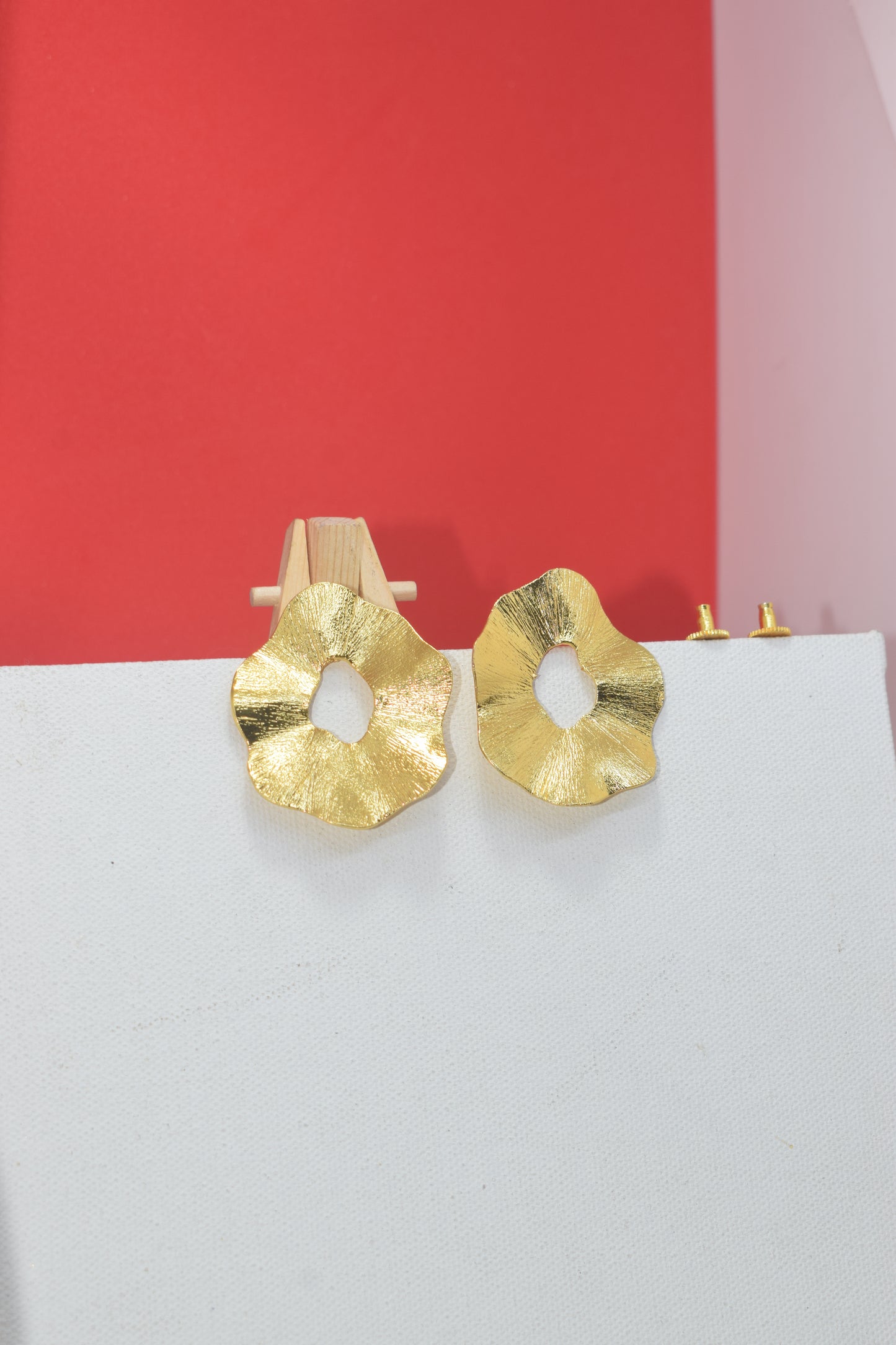 Rose Petal 18K Gold Plated Earrings – Anti-Tarnish Aesthetic Special Edition Piece