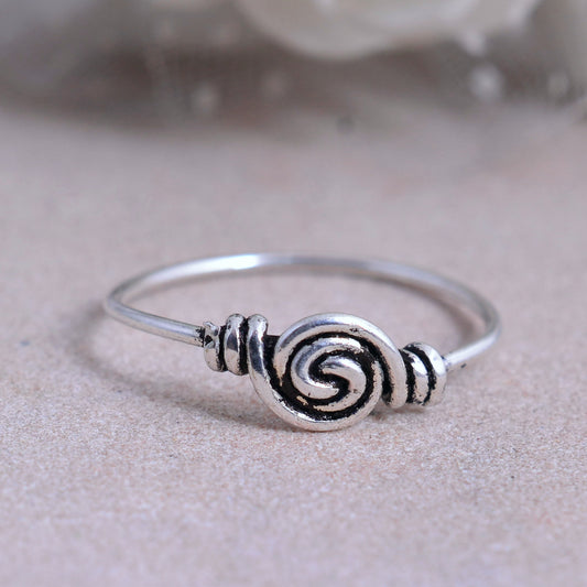 Amazing  Silver Plated Spiral Ring || Best For Every One