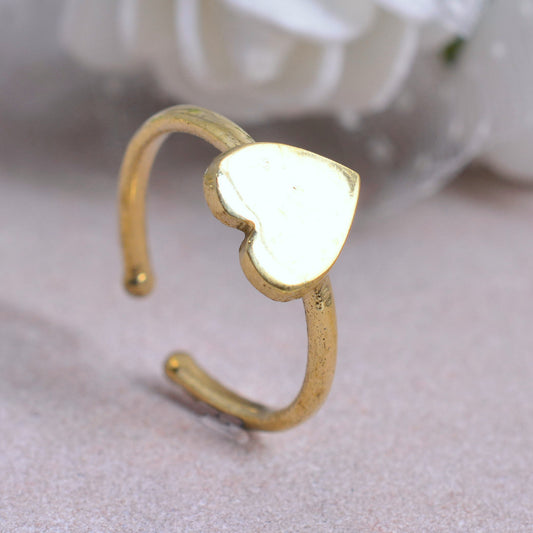 Adjustable Gold Plated Ring In Brass Metal || Best Gift For This Valentine