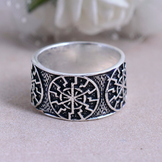 Alluring Silver Plated Black Sun Ring Anti-Tarnish || Best For Everyone