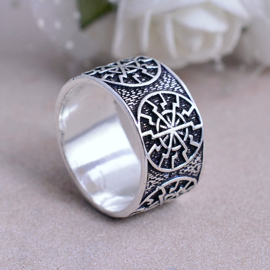 Alluring Silver Plated Black Sun Ring Anti-Tarnish || Best For Everyone