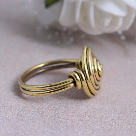 Appealing Gold Plated Brass Spiral Wire Ring / Coil Ring || Best for everyone